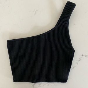Aritzia Babaton Sculpt Knit One Shoulder Top
